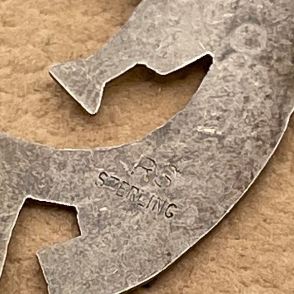 Sterling Silver Kokopelli Earrings Dangle 925 Dancer Feathers & Flute - Picture 7 of 14